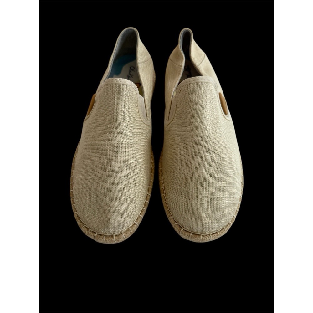 Olukai Women's Beige Canvas Slip On Shoe Sz 9 EUC